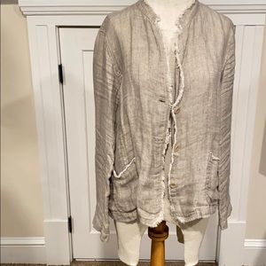 Linen Eileen Fisher jacket size L